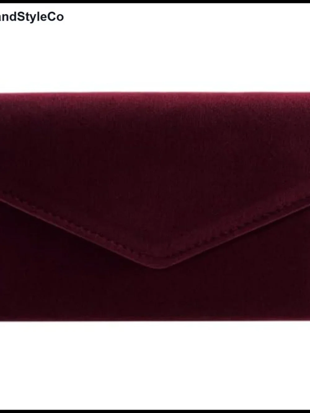 Faux Suede Evening Clutch Purse with Detachable Gold Chain